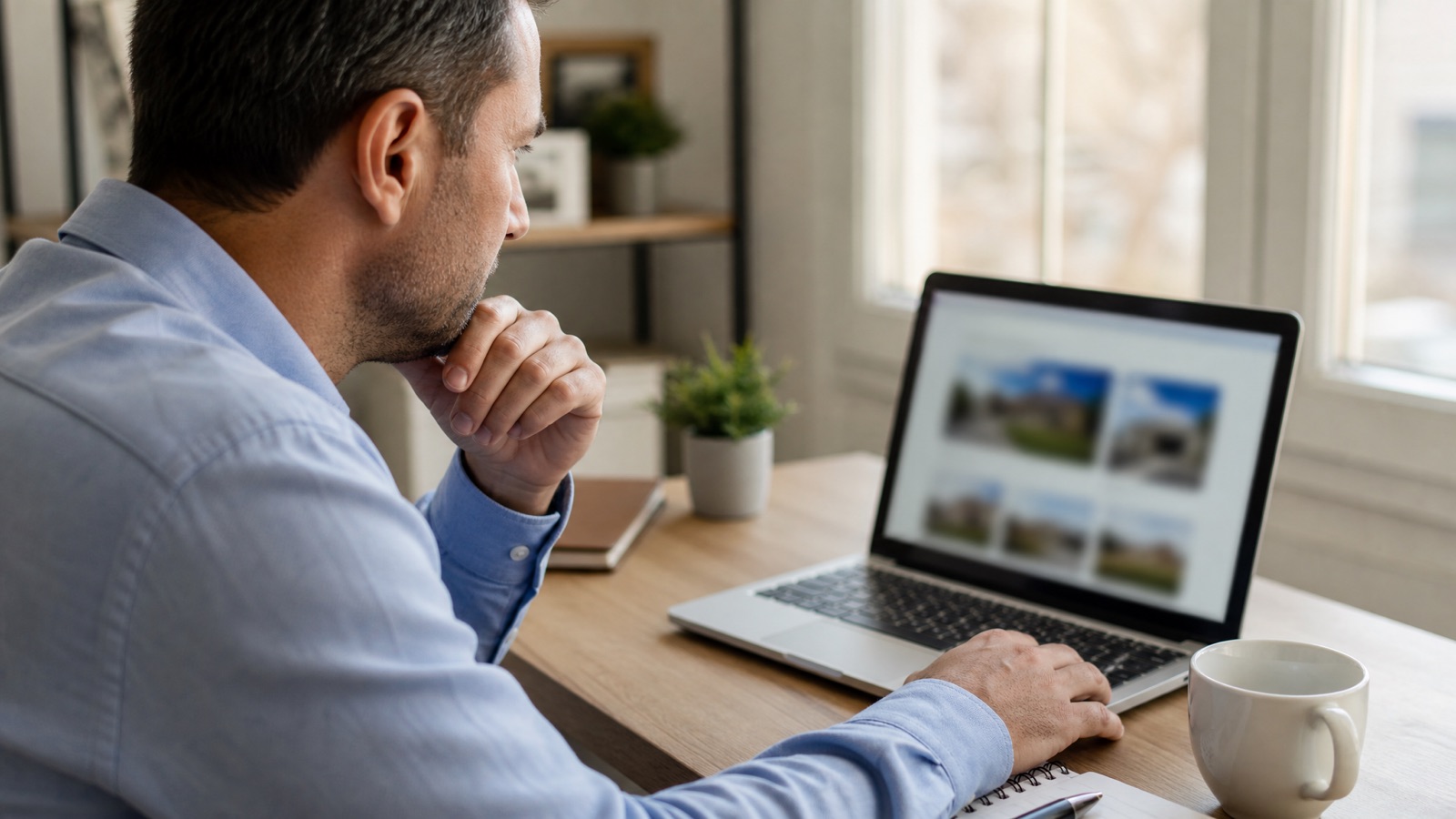 Interstate investor reviewing Perth property on laptop