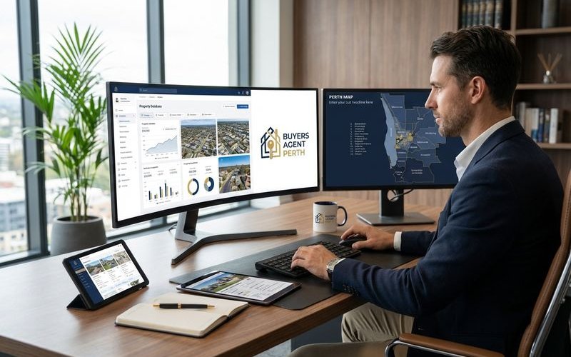 Buyers agent reviewing comparable sales data for negotiation